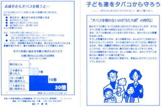 資料2．子ども達をタバコから守ろう